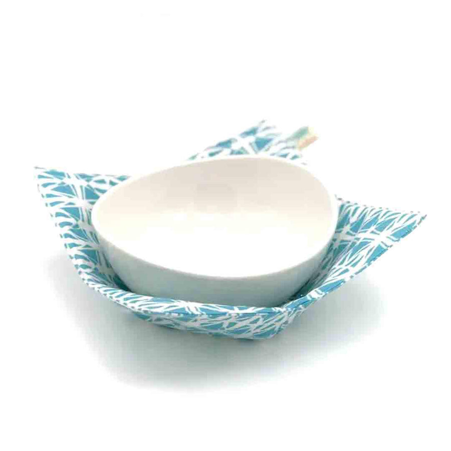 Bowl Holder- Aqua Stained Glass Microwave Bowl Holder by Shawn Sargent Designs, image 2 of 2