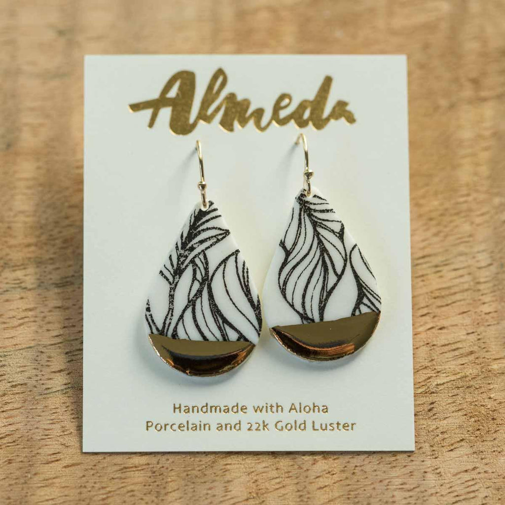 Earrings – Drops – Botanical Raindrop by Almeda Jewelry