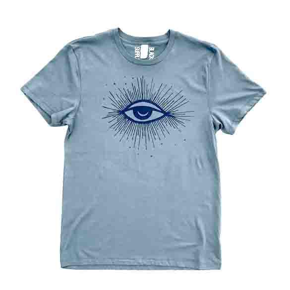 Crew Neck* - Heathered Green Hex Moon Stars (XL Only) by Blackbird Supply Co.