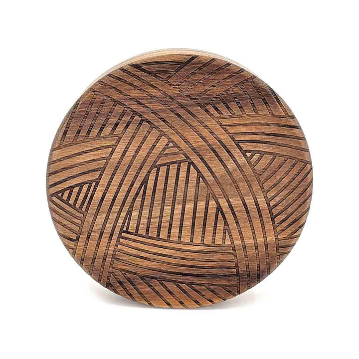 Box - 5in - Yarn Cat Round (Walnut ) by Saving Throw Pillows