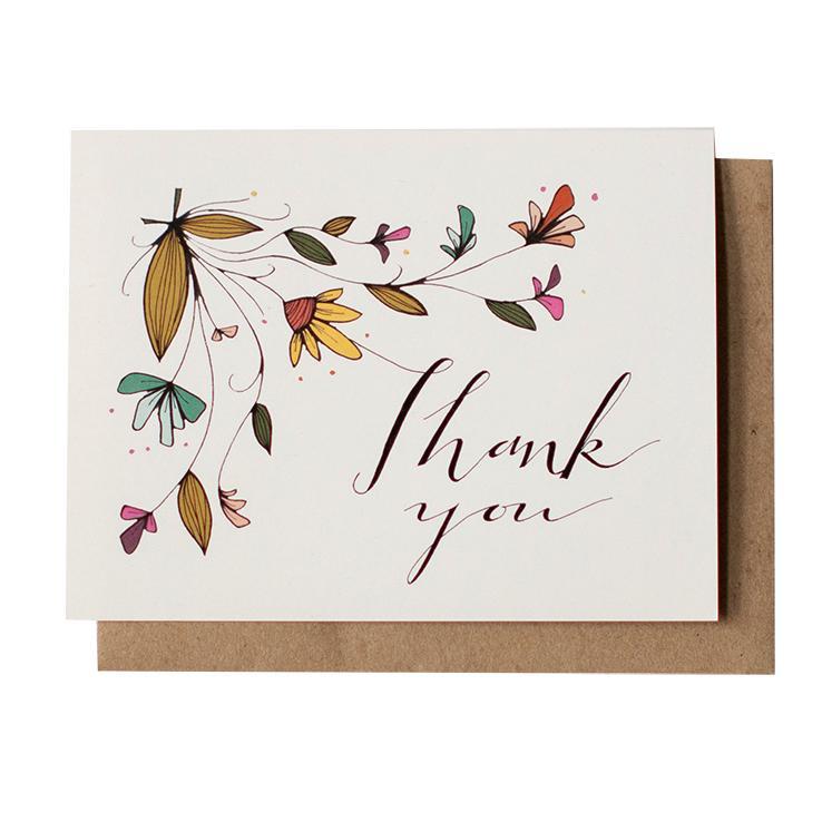 Card - Thank You - Wildflower by Red Umbrella Designs