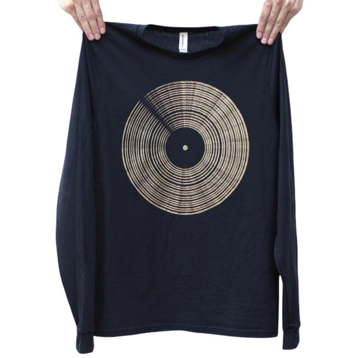 Long Sleeve Crew - Gold Record on Black (S, M Only) by Blackbird Supply Co.