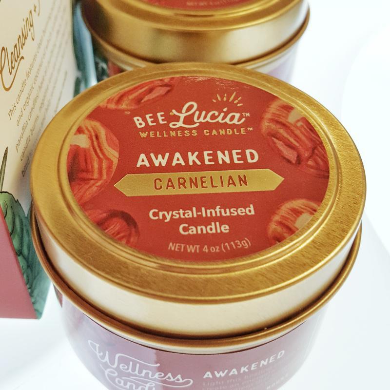 Candle 4oz - Carnelian (Awakened) 4oz Travel Tin by Bee Lucia