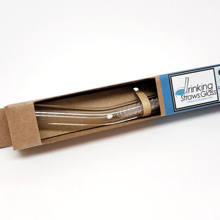 Glass Straws - Single - Bent Standard by DrinkingStraws.Glass