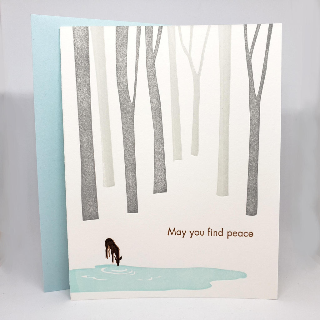 Card - Sympathy - Deer May You Find Peace by Ilee Papergoods