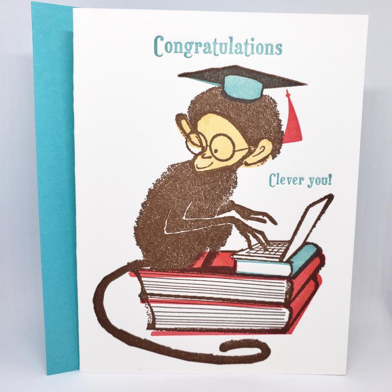 Card - Congratulations - Clever Monkey Congratulations by Ilee Papergoods