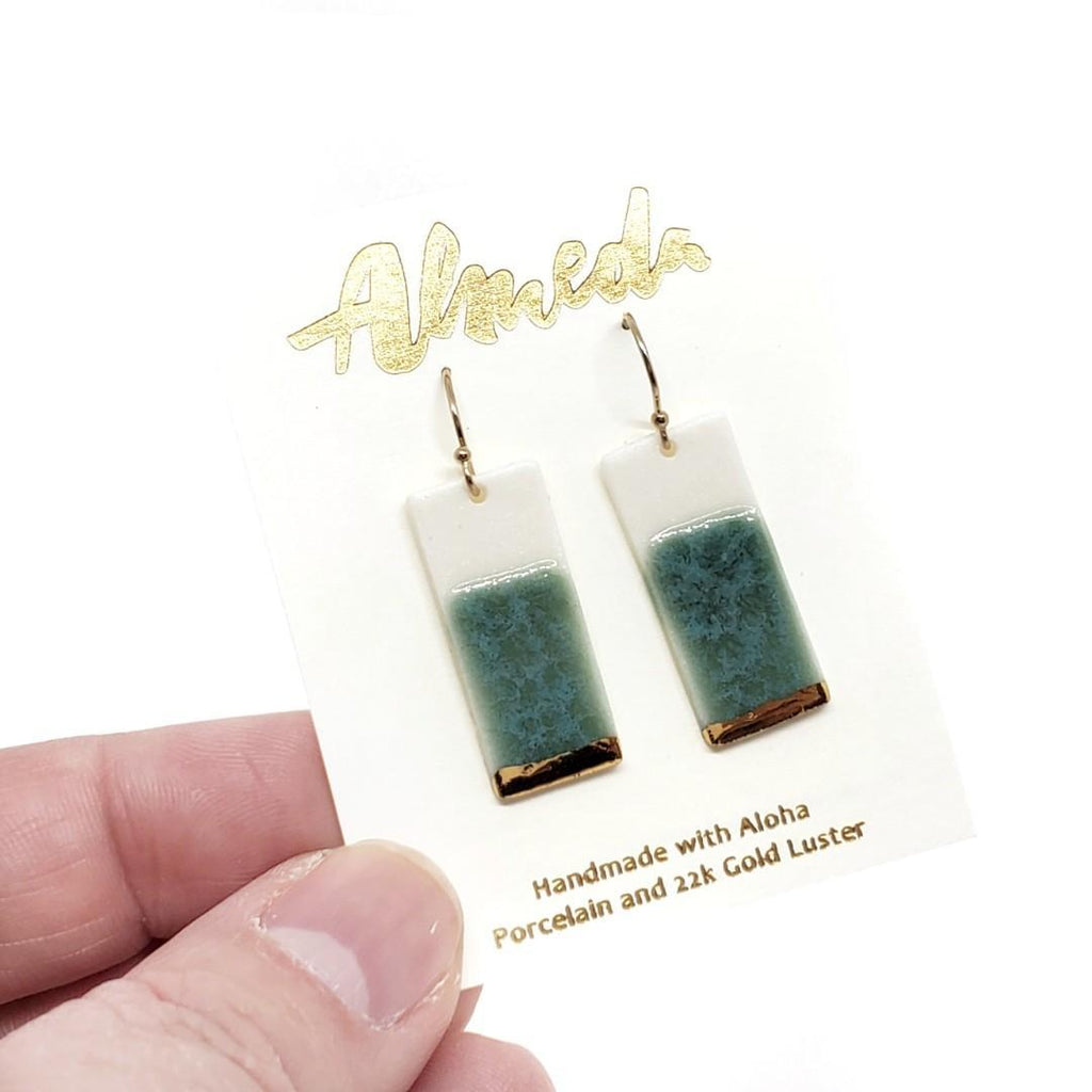 Earrings – Drops – Lanikai Rectangle by Almeda Jewelry