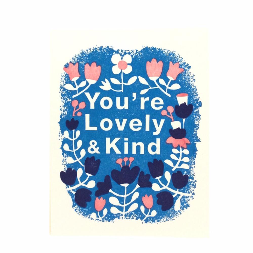 Card - Love & Friends - Lovely And Kind by Ilee Papergoods
