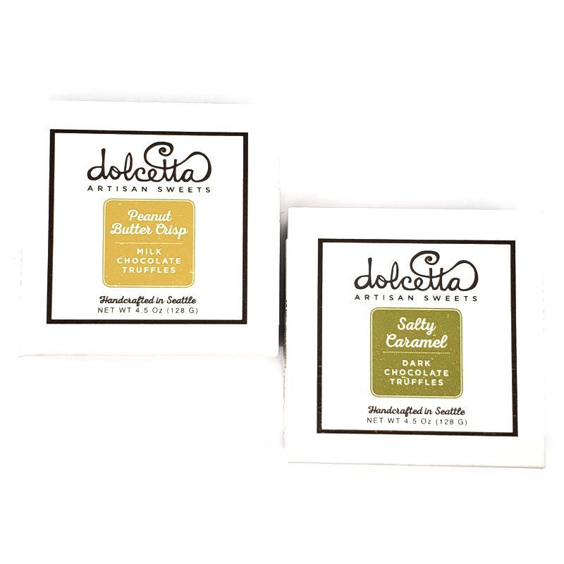 Gift Bundle - Chocolate Truffle Pair Salty Caramel and Peanut Butter featuring Dolcetta Artisan Sweets