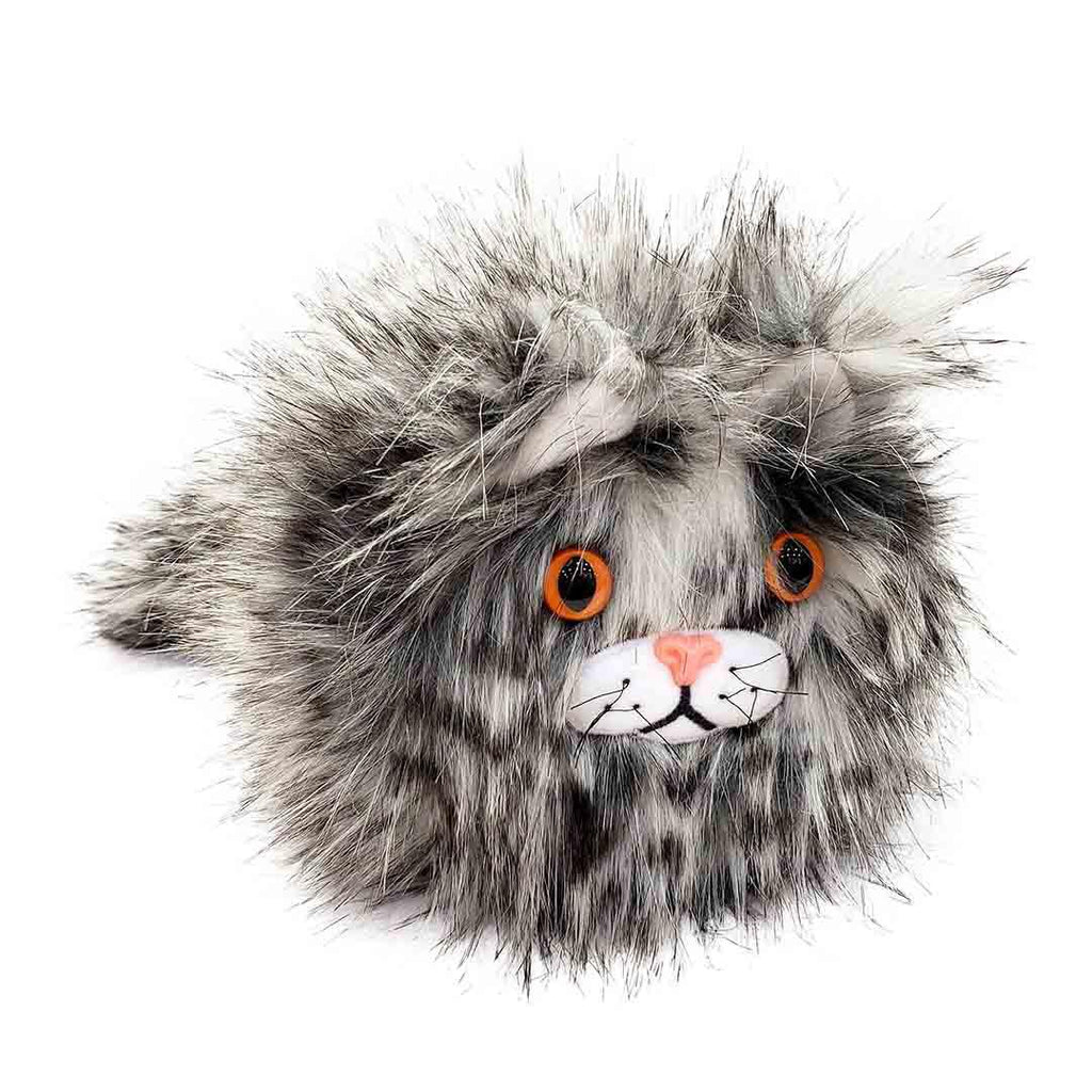 Catball - Gray-White Spots with Orange Eyes by Careful It Bites