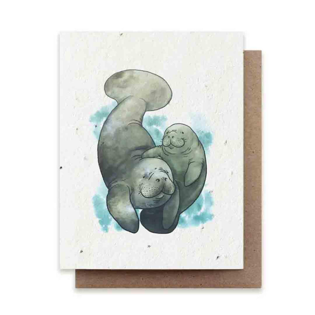 Card - Manatee Mother Plantable Herb Card by Small Victories (formerly The Bower Studio)