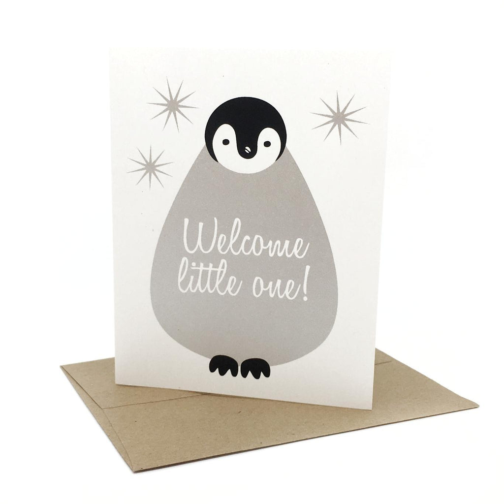 Card - Baby - Penguin Welcome Little One by Orange Twist