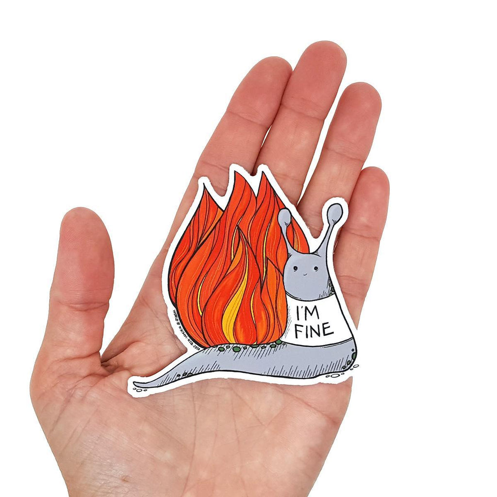 Sticker - I'm Fine Slug Snail by World of Whimm