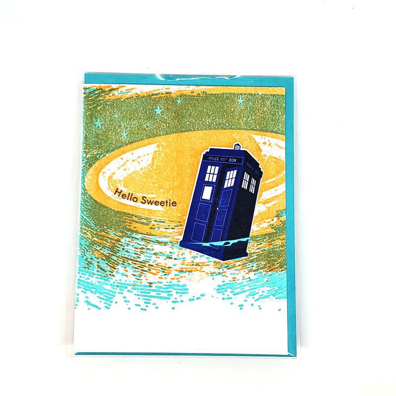 Card - Love & Friends - Police Box Hello Sweetie by Ilee Papergoods