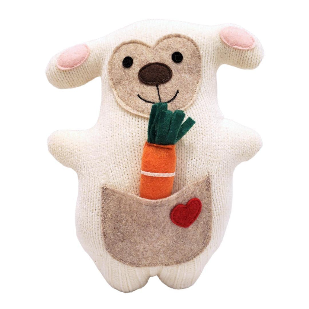 Plush - Sheep with Carrot Treat by Happy Groundhog Studio