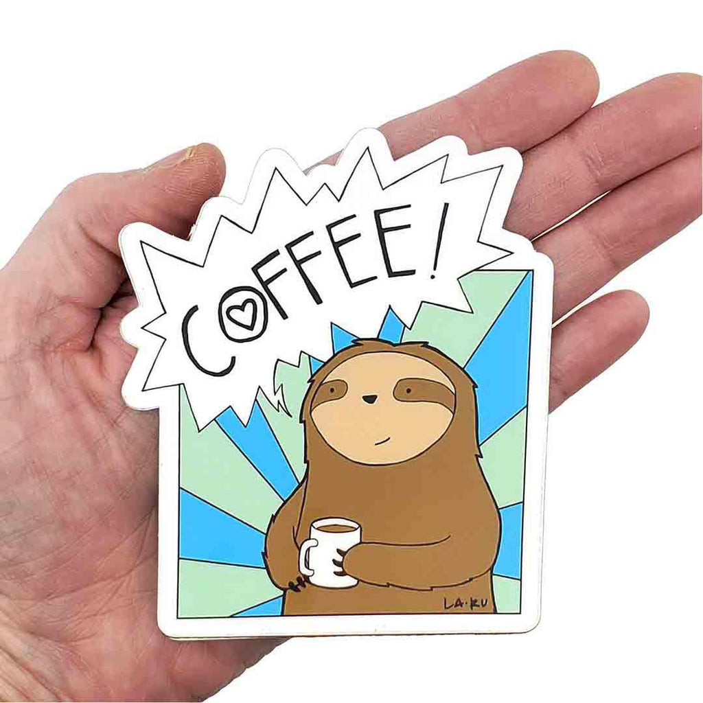 Sticker - Coffee Sloth by La Ru