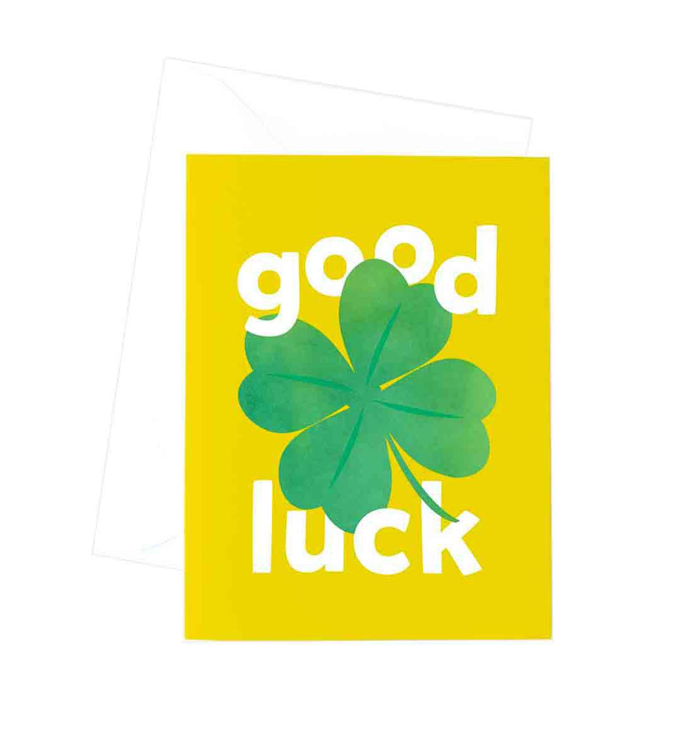 Card - Lucky Clover Good Luck by Graphic Anthology