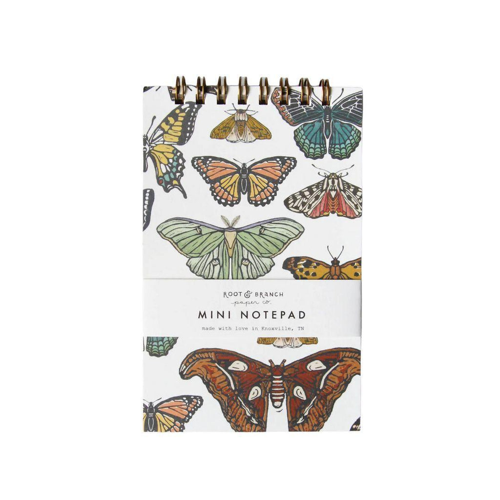Notepad - Mini - Butterfly and Moth Spiral Bound by Root and Branch Paper Co.