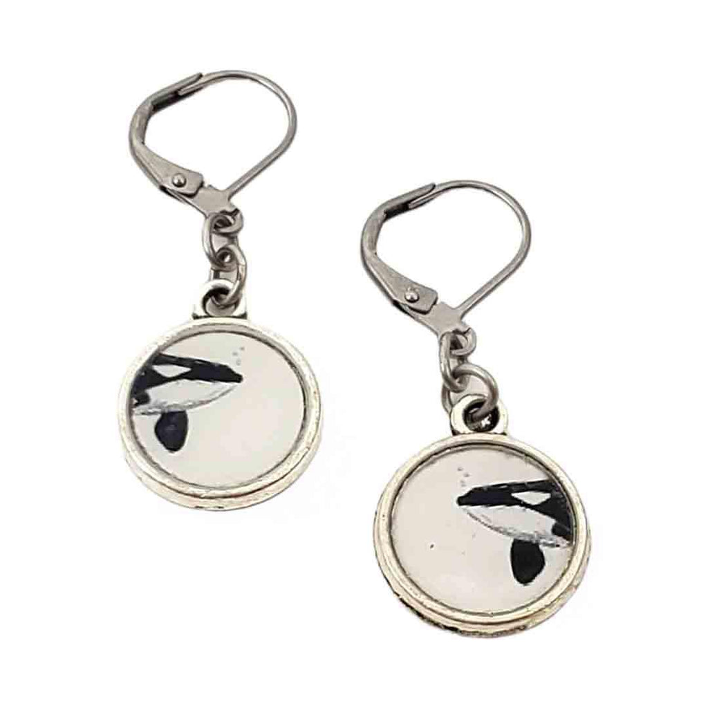 Earrings - Orca Antiqued Silver by Christine Stoll | Altered Relics