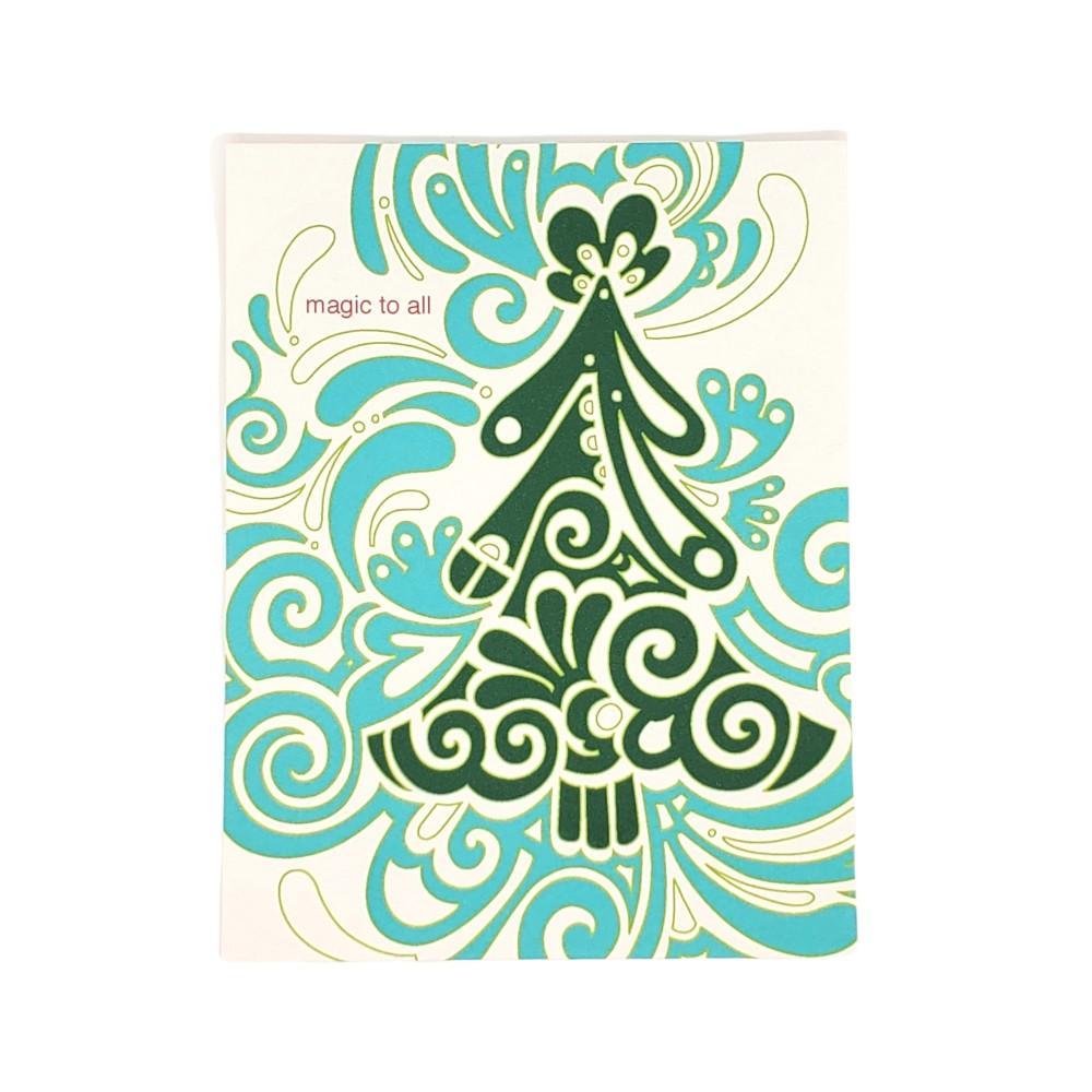 Card - Holiday - Magic To All Christmas Tree by Little Green