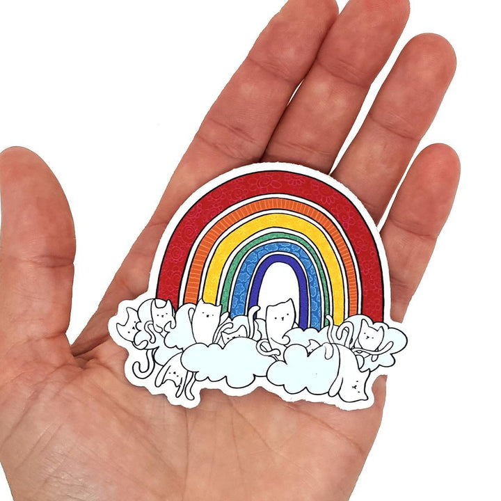 Sticker - Rainbow Cats on Cloud 9 by World of Whimm