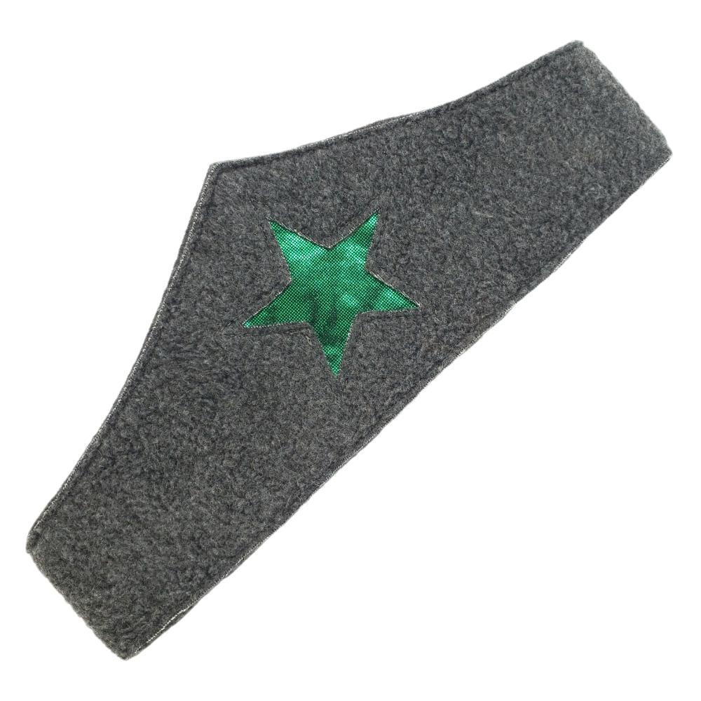 Superhero Headbands - Gray with Green Star by World of Whimm