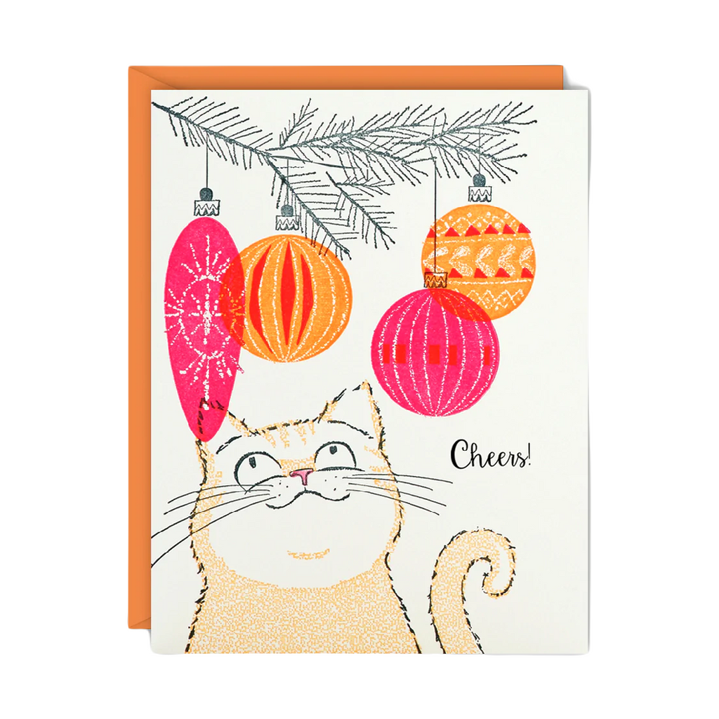 Card - Holiday - Cheers Cat by Ilee Papergoods