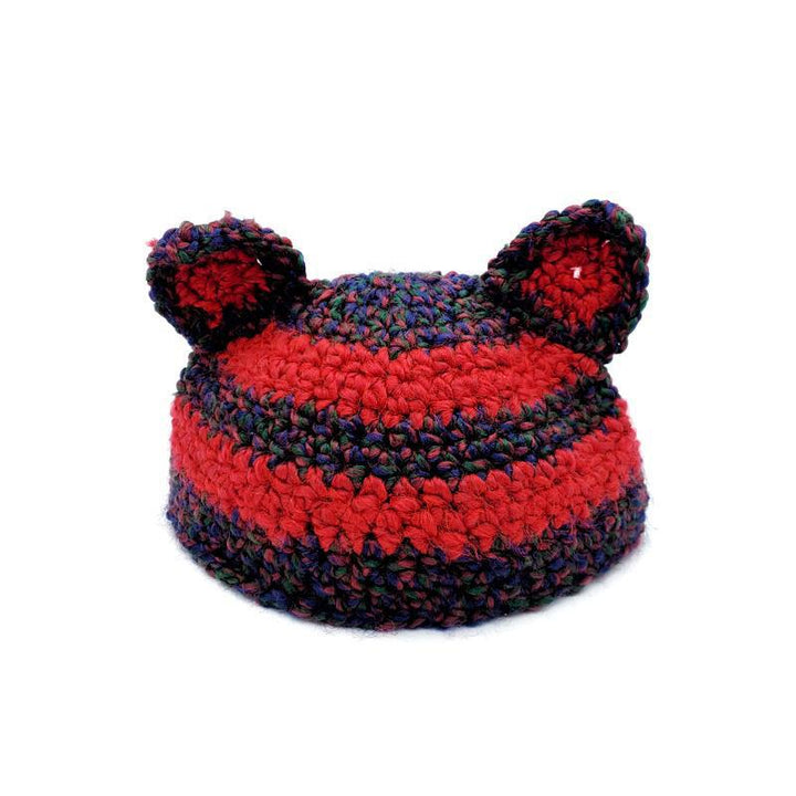 Hat - Toddler - Cat (Blue Red Stripes) by Scary White Girl