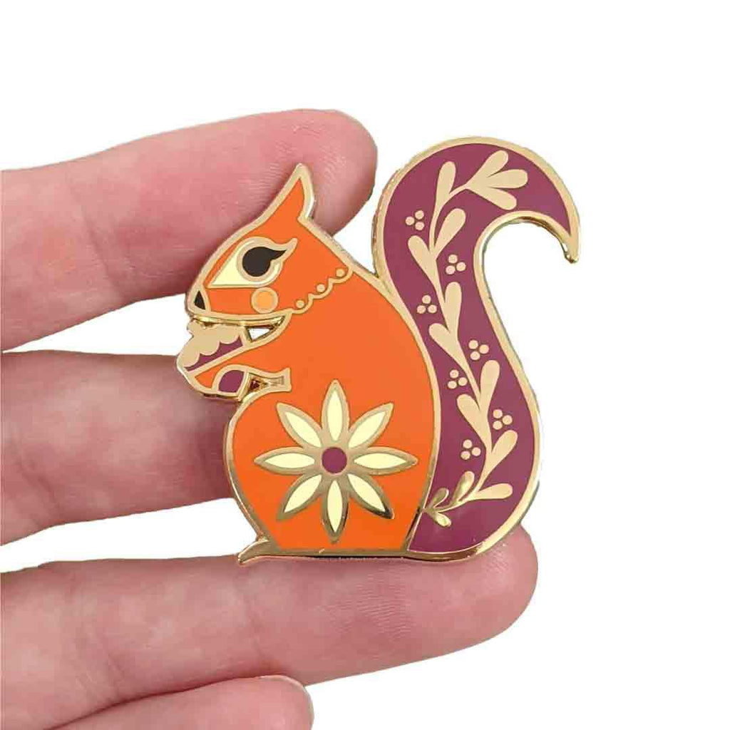 Enamel Pin - Red Squirrel by Amber Leaders Designs