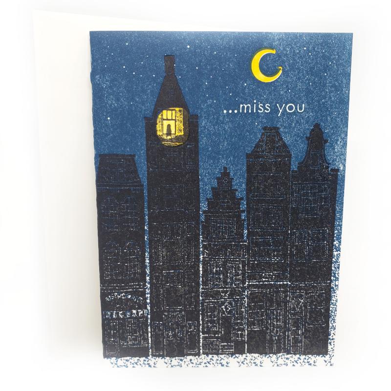 Card - Love & Friends - Buildings Miss You by Ilee Papergoods