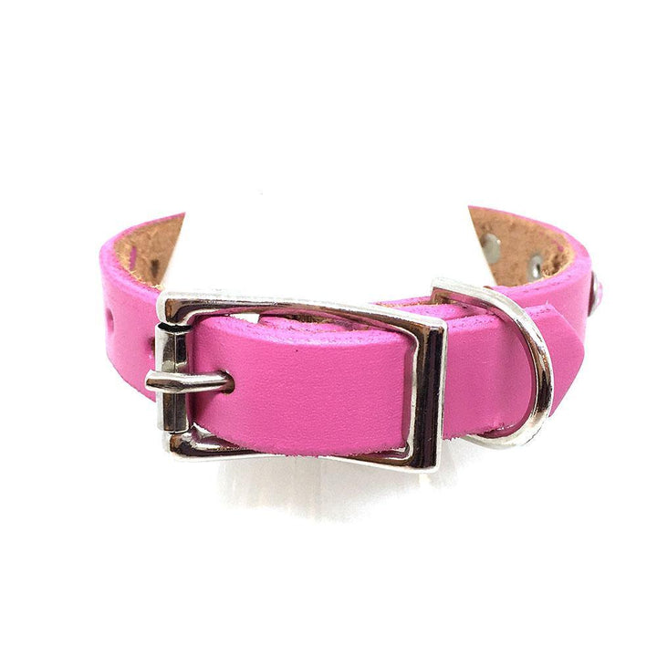 Dog Collar - S - Pink with Flowers and Gems by Greenbelts