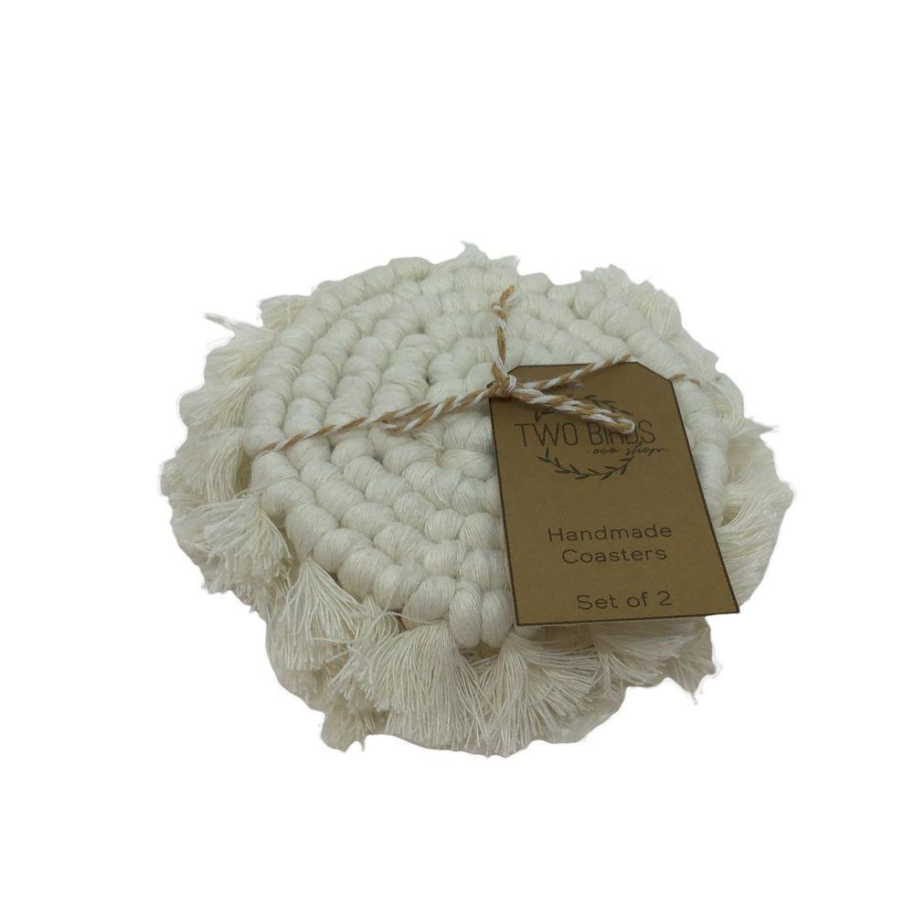 Coasters - Macrame Coasters Set of 2 by Two Birds Eco Shop (Assorted Colors)