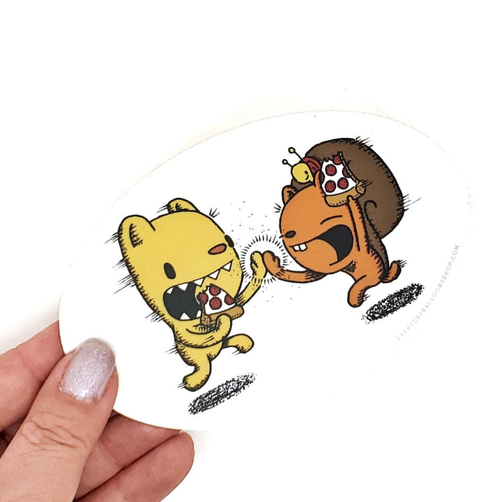 Sticker - Pizza Hi-Five by Everyday Balloons Print Shop