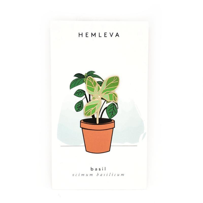 Enamel Pin - Basil Leaf by Hemleva