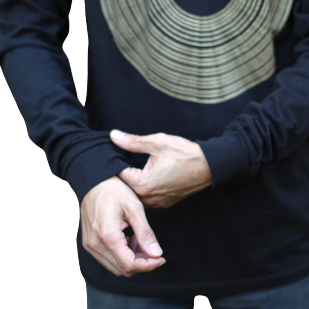 Long Sleeve Crew - Gold Record on Black (S, M Only) by Blackbird Supply Co.