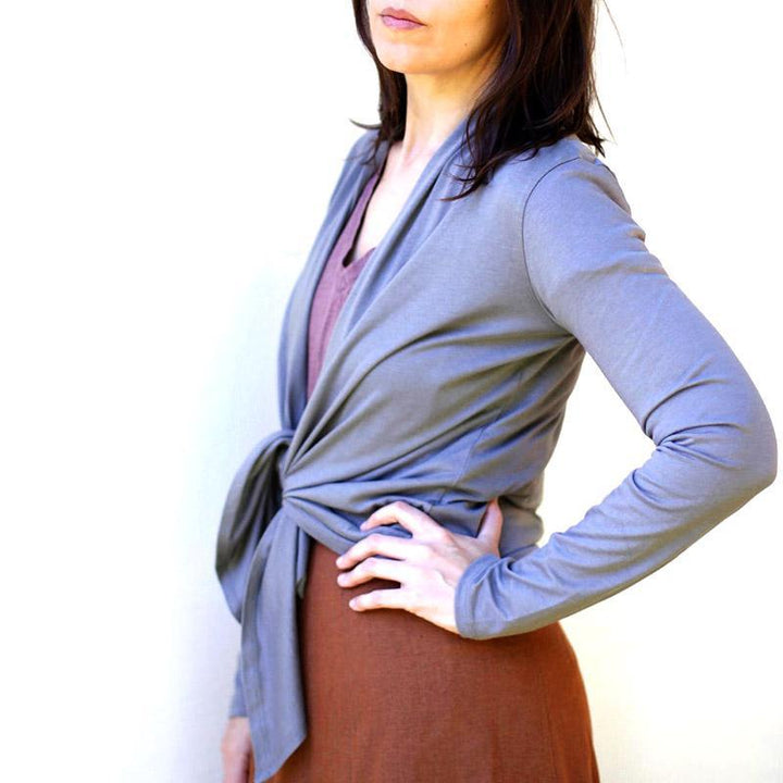 Cardigan Wrap* - Slate Gray Hex Modal Cotton (XL Last One!) by Blackbird Supply Co.