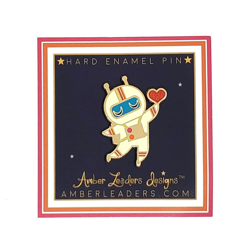 Enamel Pin - Astronaut Love Heart by Amber Leaders Designs