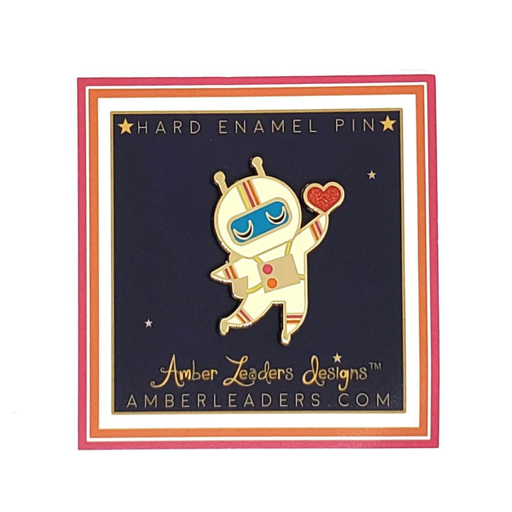 Enamel Pin - Astronaut Love Heart by Amber Leaders Designs