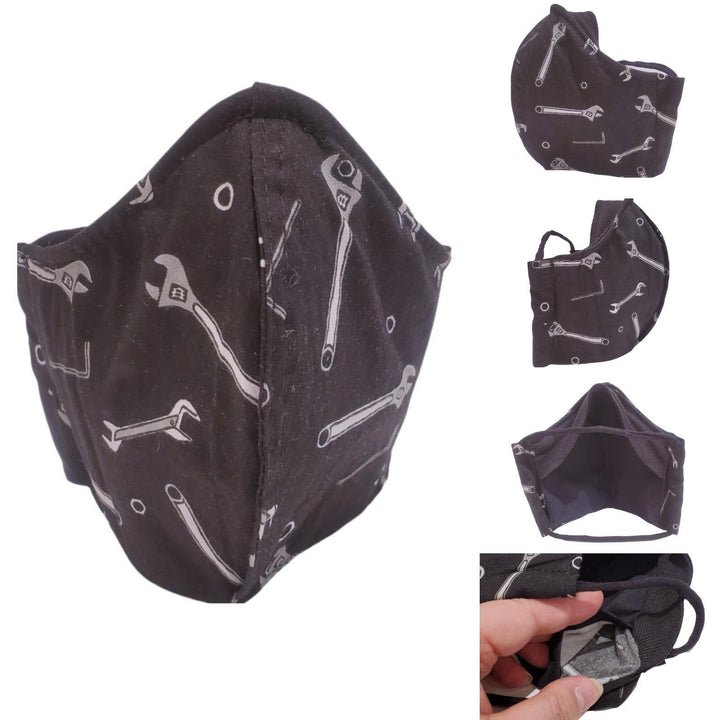 Small - Wrenches on Black Lining Black Topstitching by imakecutestuff