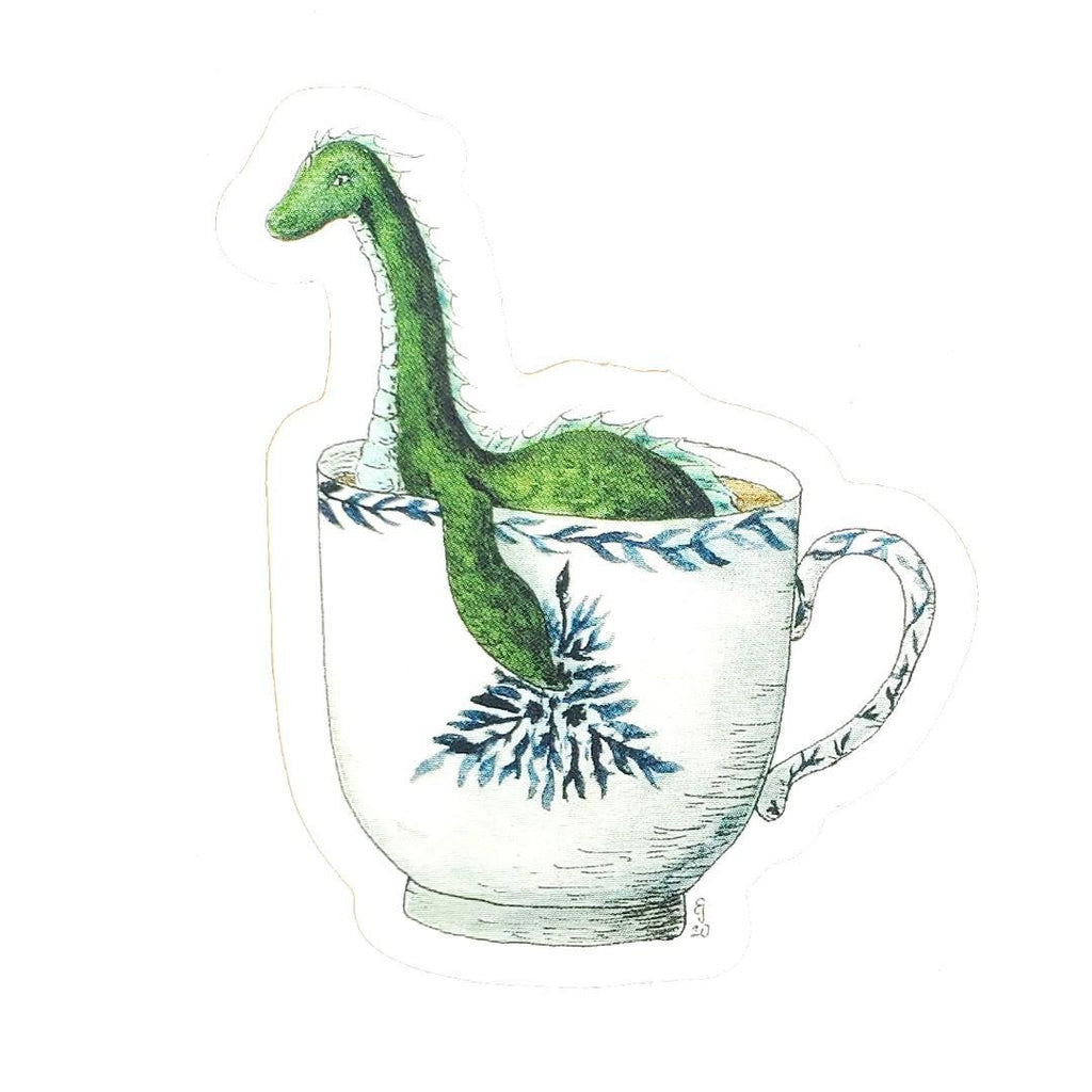 Sticker - Loch Ness Monster in a Teacup by Lizzy Gass