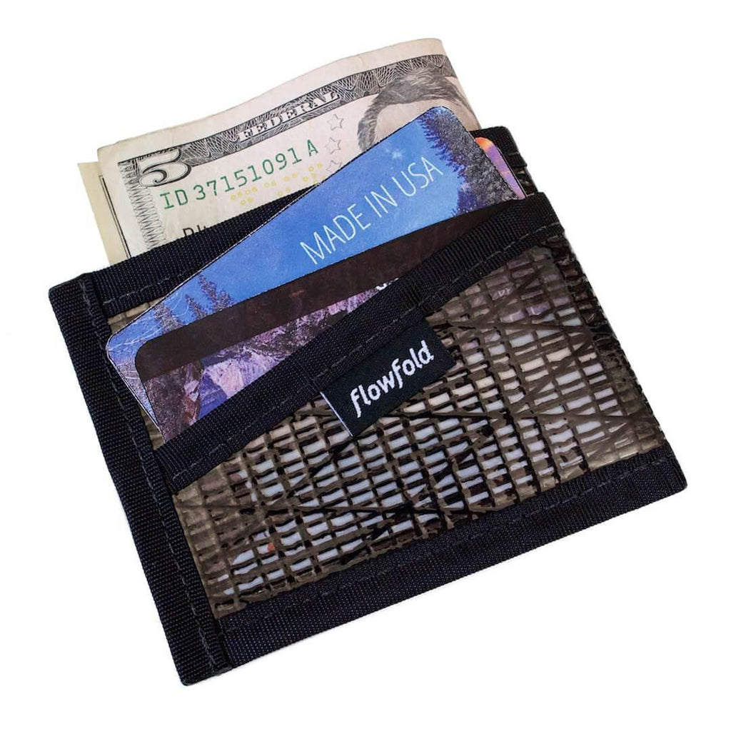 Wallet - Craftsman Three Pocket (Black Pearl) by Flowfold