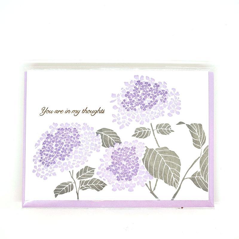 Card - Sympathy - Hydrangea In My Thoughts by Ilee Papergoods
