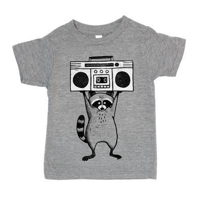 Kids Tee - In Your Eyes Raccoon Grey Tee (2T - L) by Factory 43