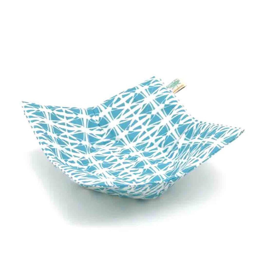 Bowl Holder- Aqua Stained Glass Microwave Bowl Holder by Shawn Sargent Designs, image 1 of 2