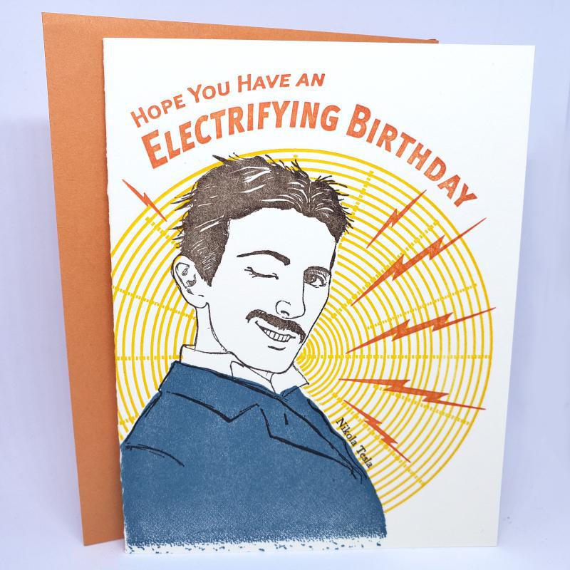 Card - Birthday - Tesla Electrifying Birthday by Ilee Papergoods