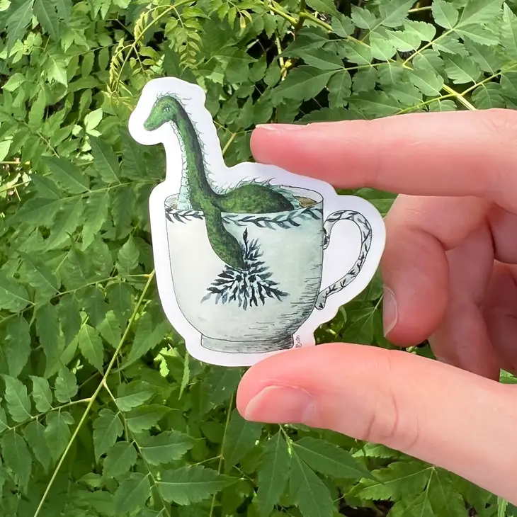 Sticker - Loch Ness Monster in a Teacup by Lizzy Gass