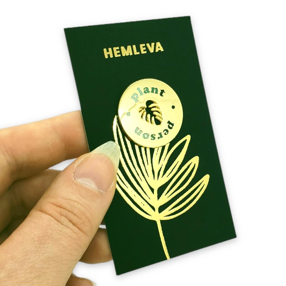 Enamel Pin - Plant Person Badge by Hemleva