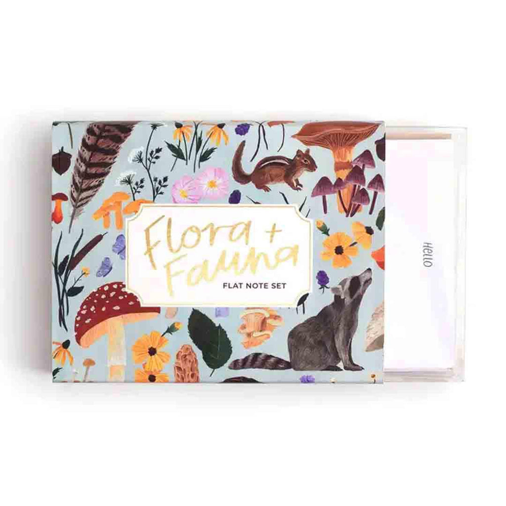 Boxed Set - Set of 20 Flat Notes - Flora & Fauna by 1Canoe2