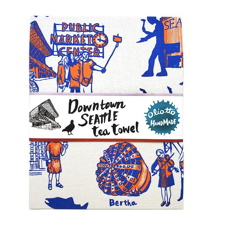 Tea Towels - Downtown Seattle by Oliotto
