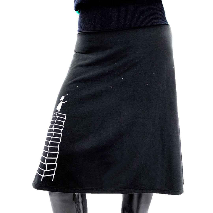 Skirt - Wishes - Black Beaded (Juniors L, 3X) by Zoe's Lollipop